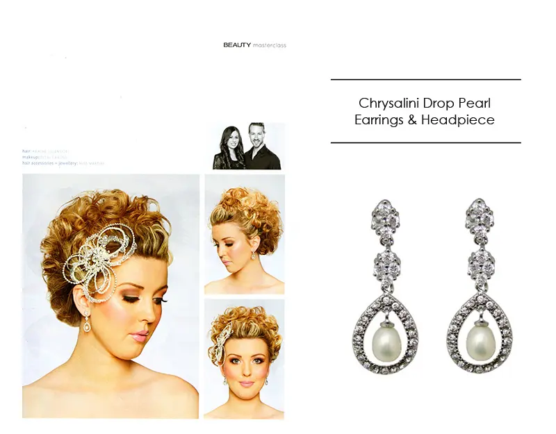 Chrysalini Earrings and Headpiece