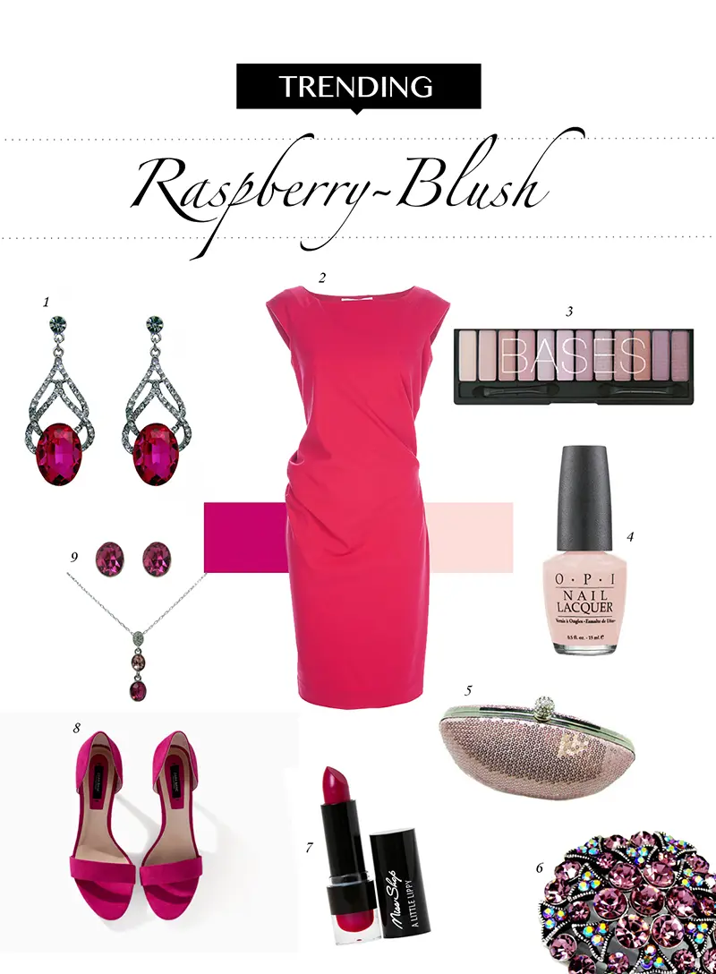 Moodboard Raspberry and Blush