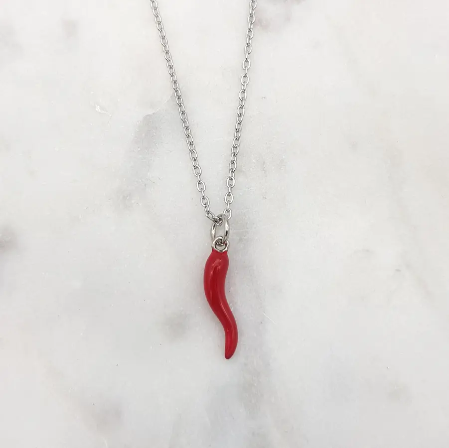 RED - SILVER CHAIN
