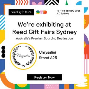 We're thrilled to be exhibiting at Reed Gift Fairs Sydney, taking place at ICC Sydney from 15 - 18 February. Visit our stand to discover our latest product releases and new season trends!

Register for free here https://invt.io/1ixbp5of5ld
TRADE ONLY
#reedgiftfairs