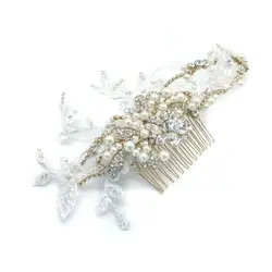 Maddie | Pearl and Crystal Adorned Headpiece