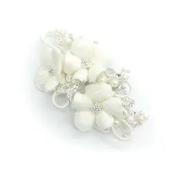 1. Aria | Satin and Pearl Floral Piece thumbnail