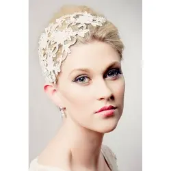 Becky | Embellished Lace Headpiece 